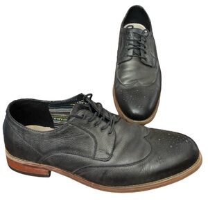 Florsheim Wingtip Dress Shoes Mens Size 10.5 EEE 3E Genuine Leather Oxford Black